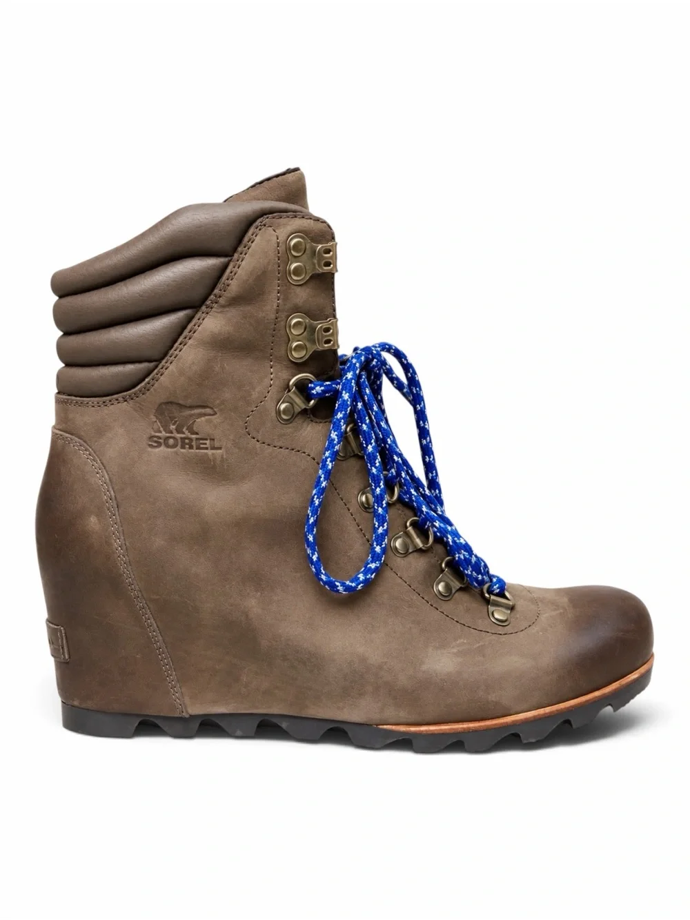 SOREL – Conquest Wedge Waterproof Leather Boots – Gray Kettle/Aviation – Sz. 10